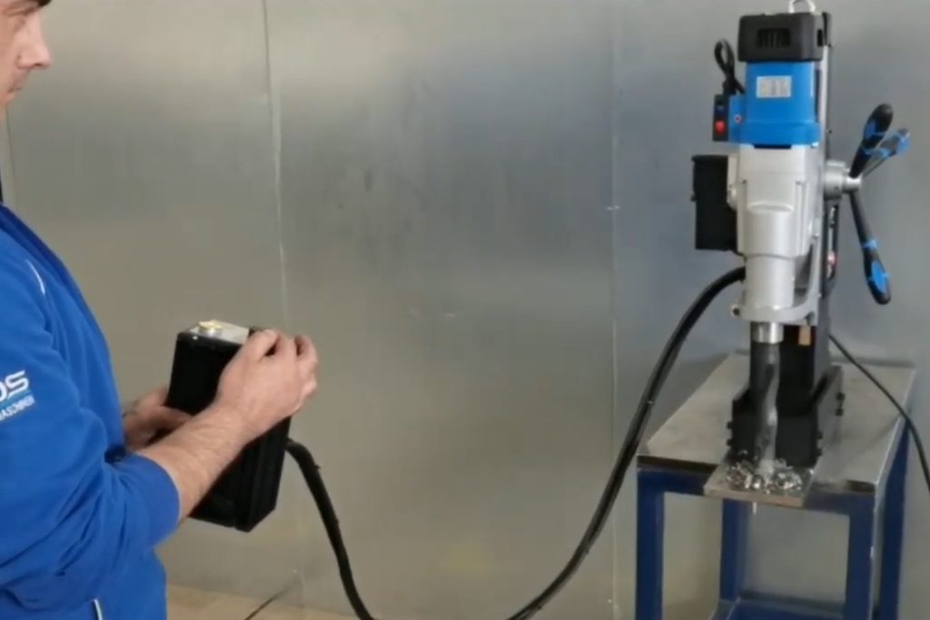 remote magnetic drill machine