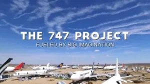 Perforación de un Boeing 747 con una máquina de taladrado magnética.